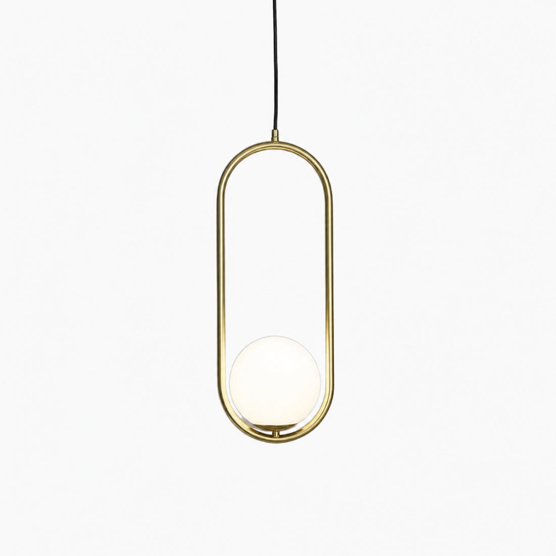 Halozen Modern Pendant Light - Soft Oval Profile Design Decorative Hanging Lamp for Living Room