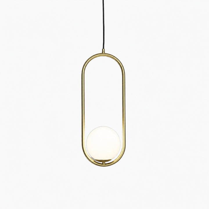 Halozen Modern Pendant Light - Soft Oval Profile Design Decorative Hanging Lamp for Living Room