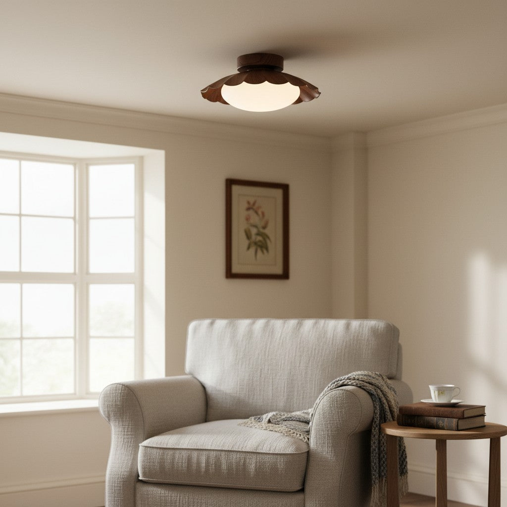 Pluvoria Modern Minimalist Scalloped Clouds Ceiling Light - Sleek Ceiling Lamp with Clean Lines