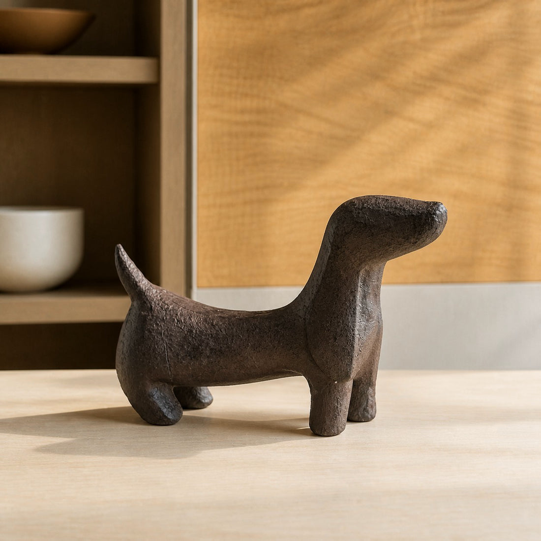 Floxo vintage cast iron Dachshund dog figurine