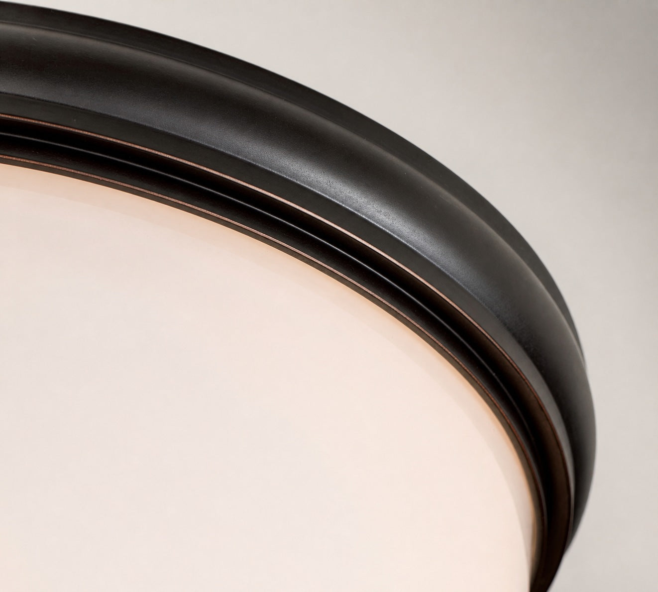 Roven Flush Mount Ceiling Lamp with Opal Glass Dome - Sleek Design for Bedroom and Living Room