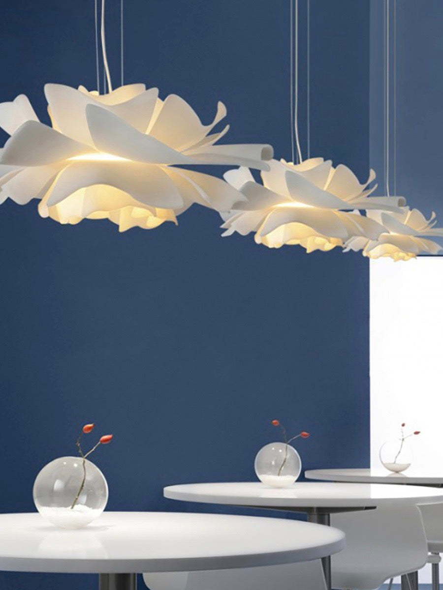 Nordic White Lotus Flower Pendant Light