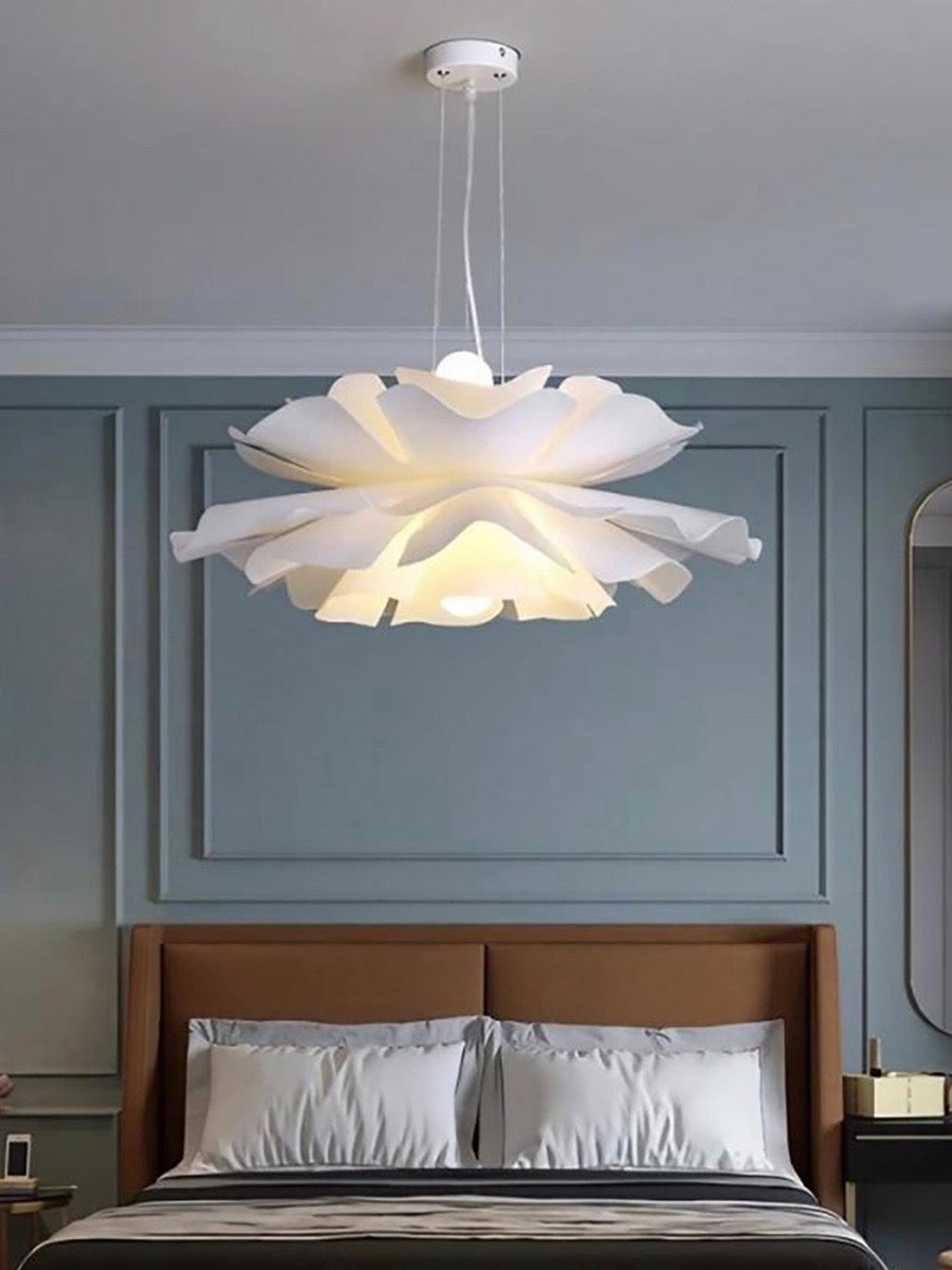 Nordic White Lotus Flower Pendant Light