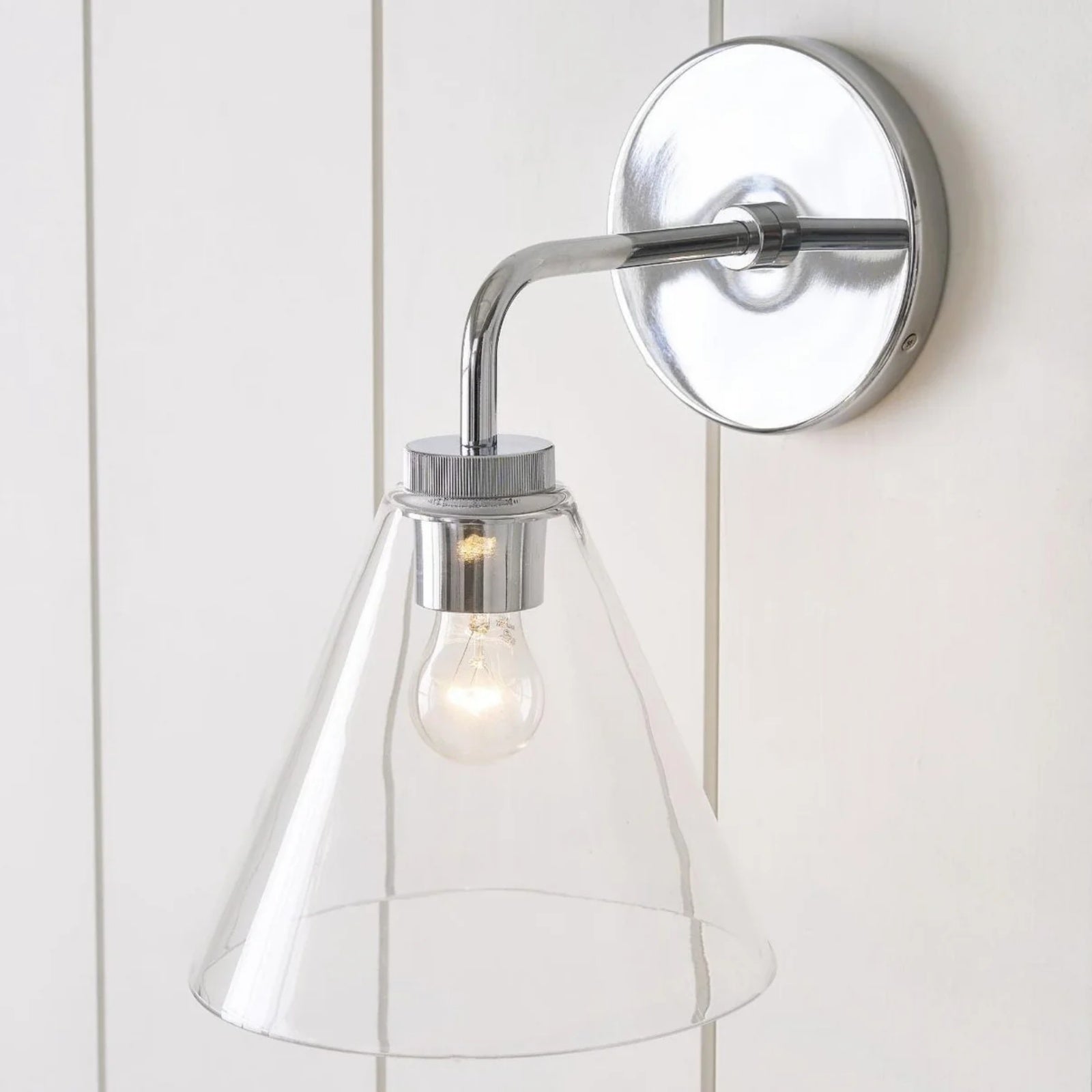 Korvi Iron Tapered Sconce Light - Wall Fixture in Black or Brass