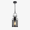 Black Bell Jar Cylinder Glass Pendant Light – Rustic Industrial Design