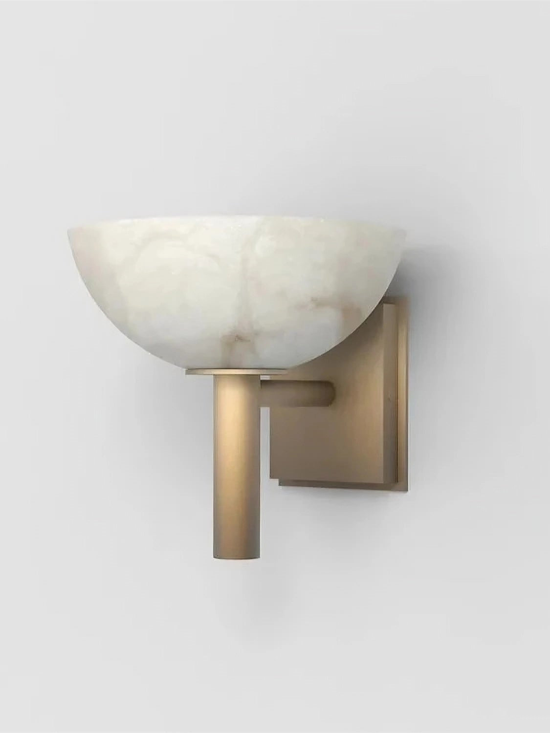 Modern Bowl Shade Marble Wall Sconce