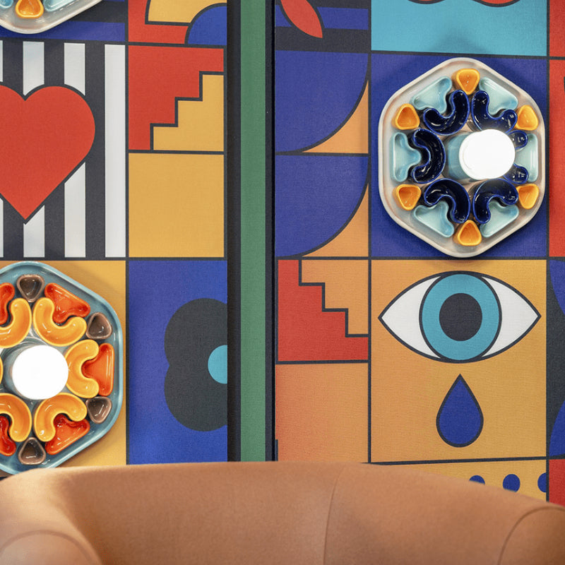 Modern Decorative Ceramic  Wall Light With Radiant Petal Design