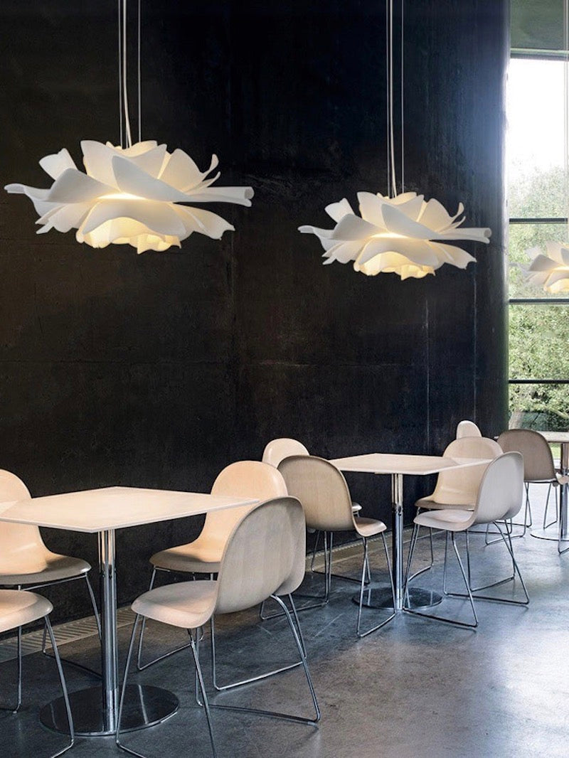 Nordic White Lotus Flower Pendant Light