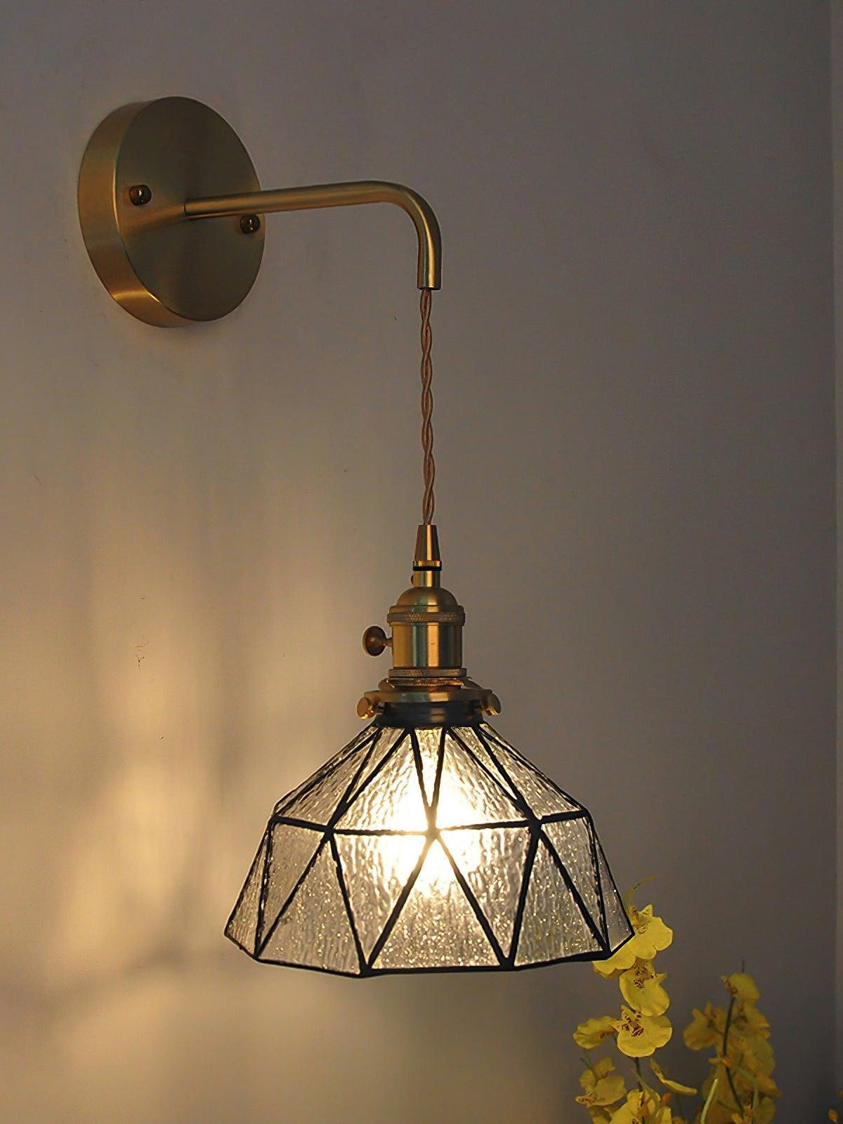 Retro Pastoral Geometric Pattern Wall Lamp