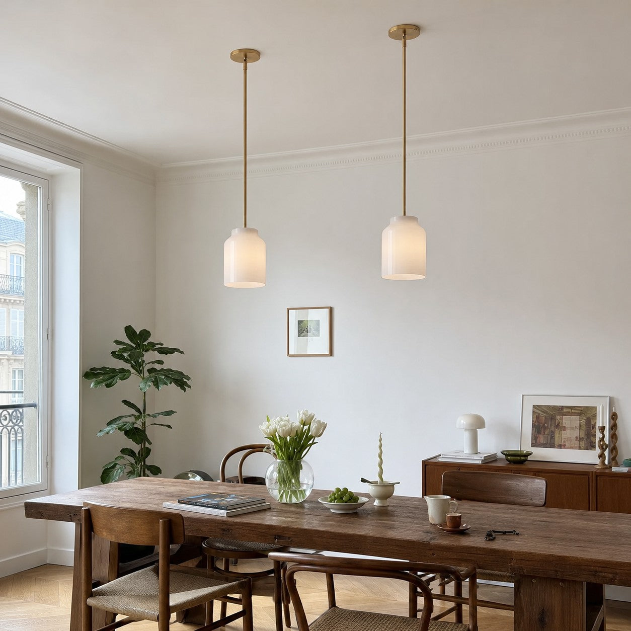 Minimalist Bell Jar Pendant Light - Nordic Morandi Pendant Light