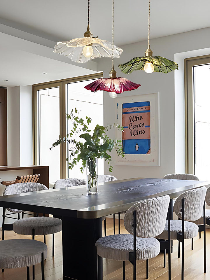 Nordic Flower Glass Pendant Light for Living Room