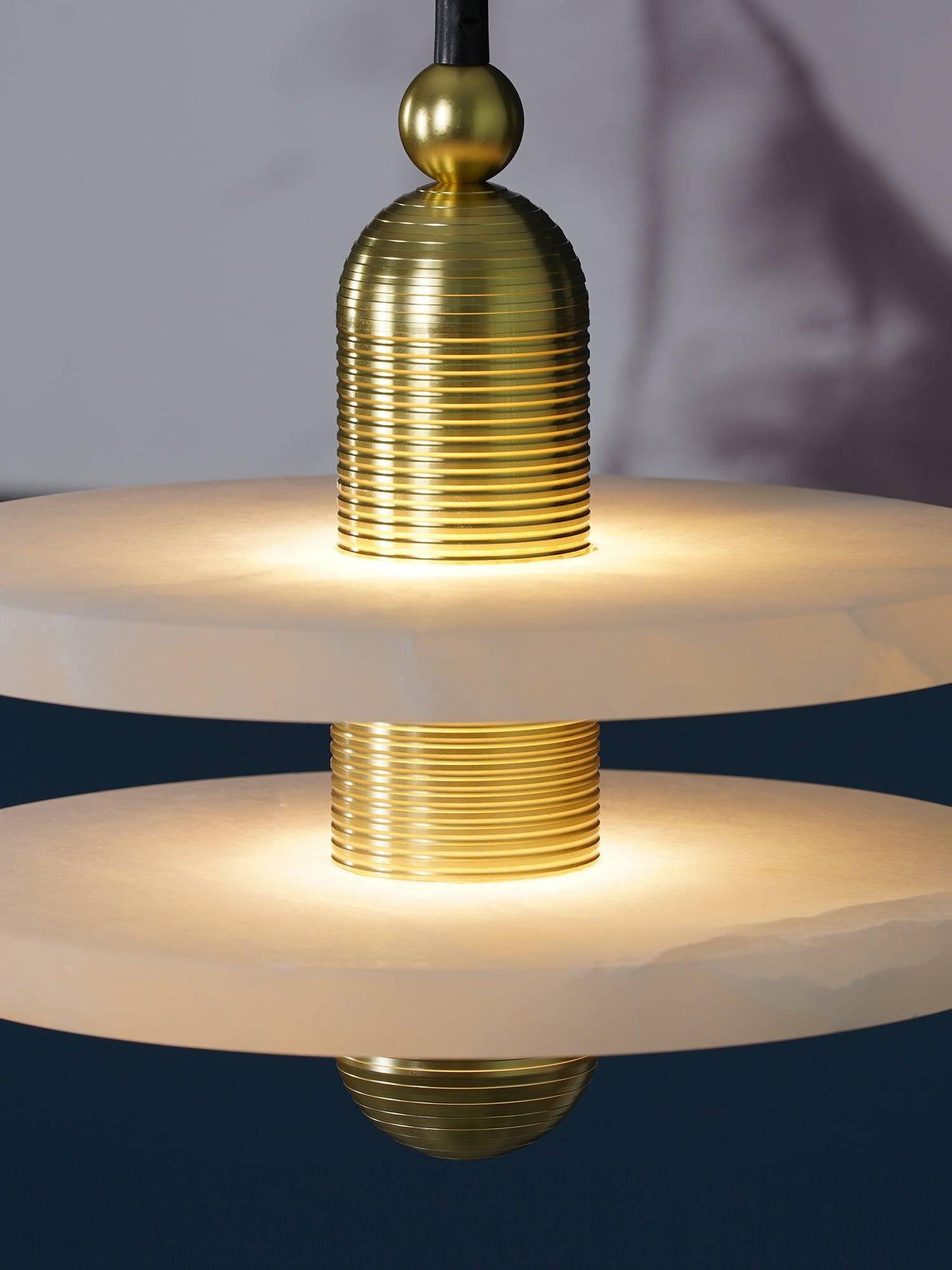 Disc Flying Saucer Marble Pendant Light