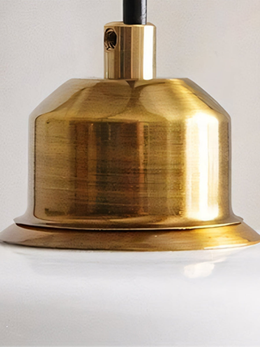 Modern Cream Art Deco Milk Glass Pendant Light