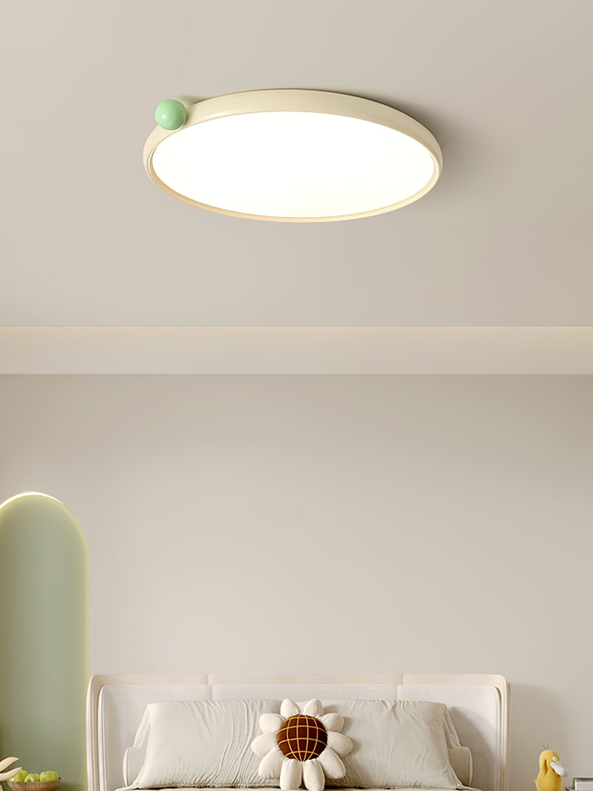 Cream Style Disc Ultra-thin Ceiling Lamp