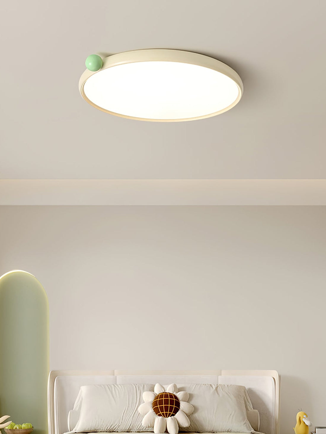Cream Style Disc Ultra-thin Ceiling Lamp