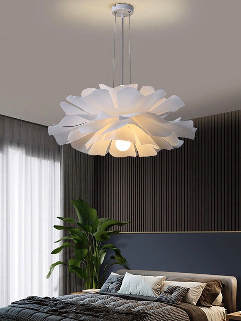 Nordic White Lotus Flower Pendant Light