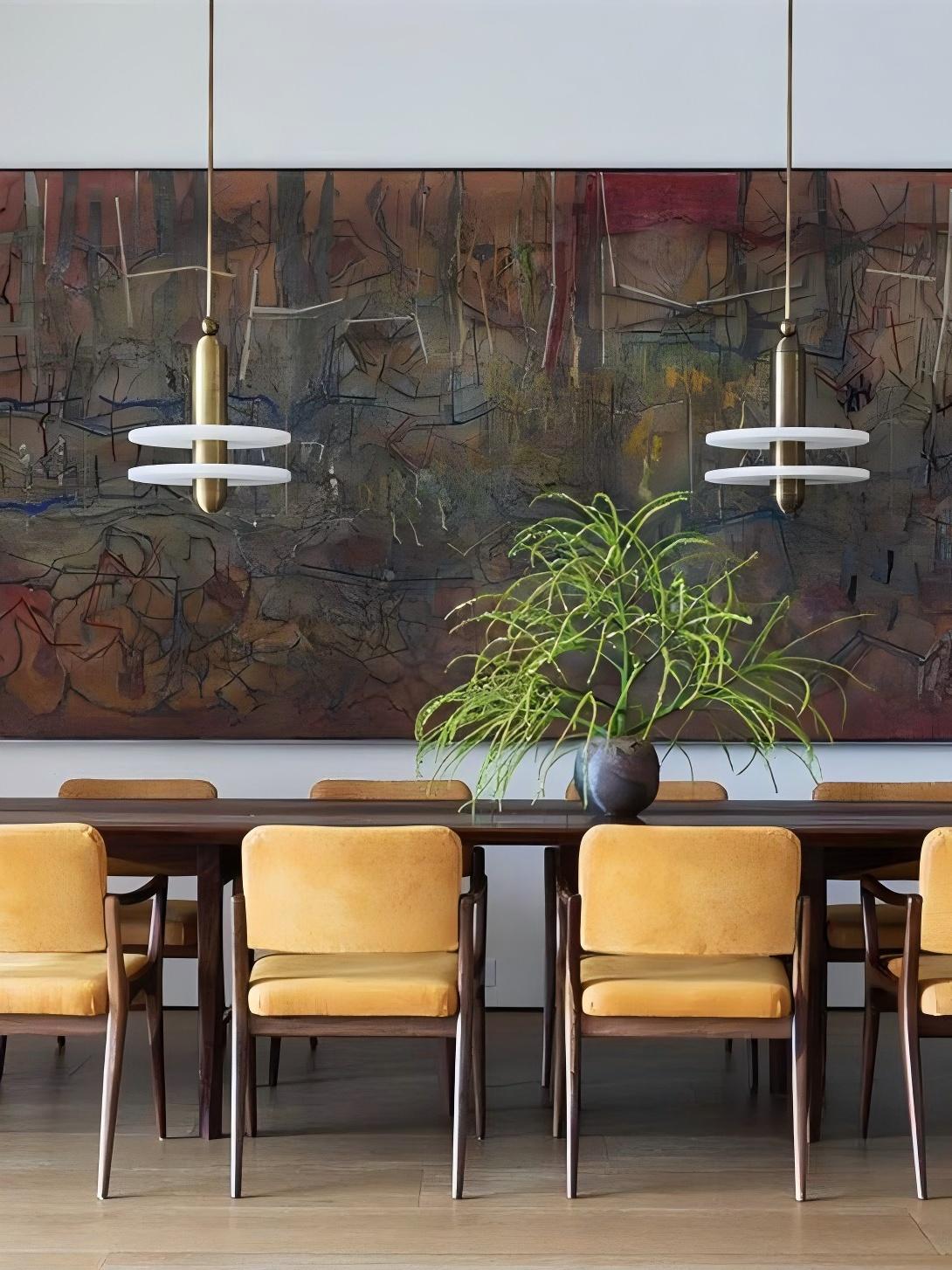 Disc Flying Saucer Marble Pendant Light