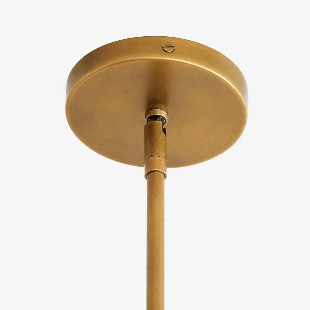 Bravira Ribbed Glass Pendant Light - Elegant Kitchen Island Lamp