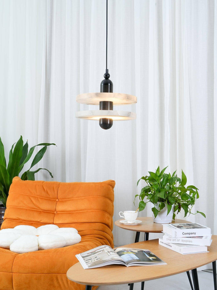 Disc Flying Saucer Marble Pendant Light