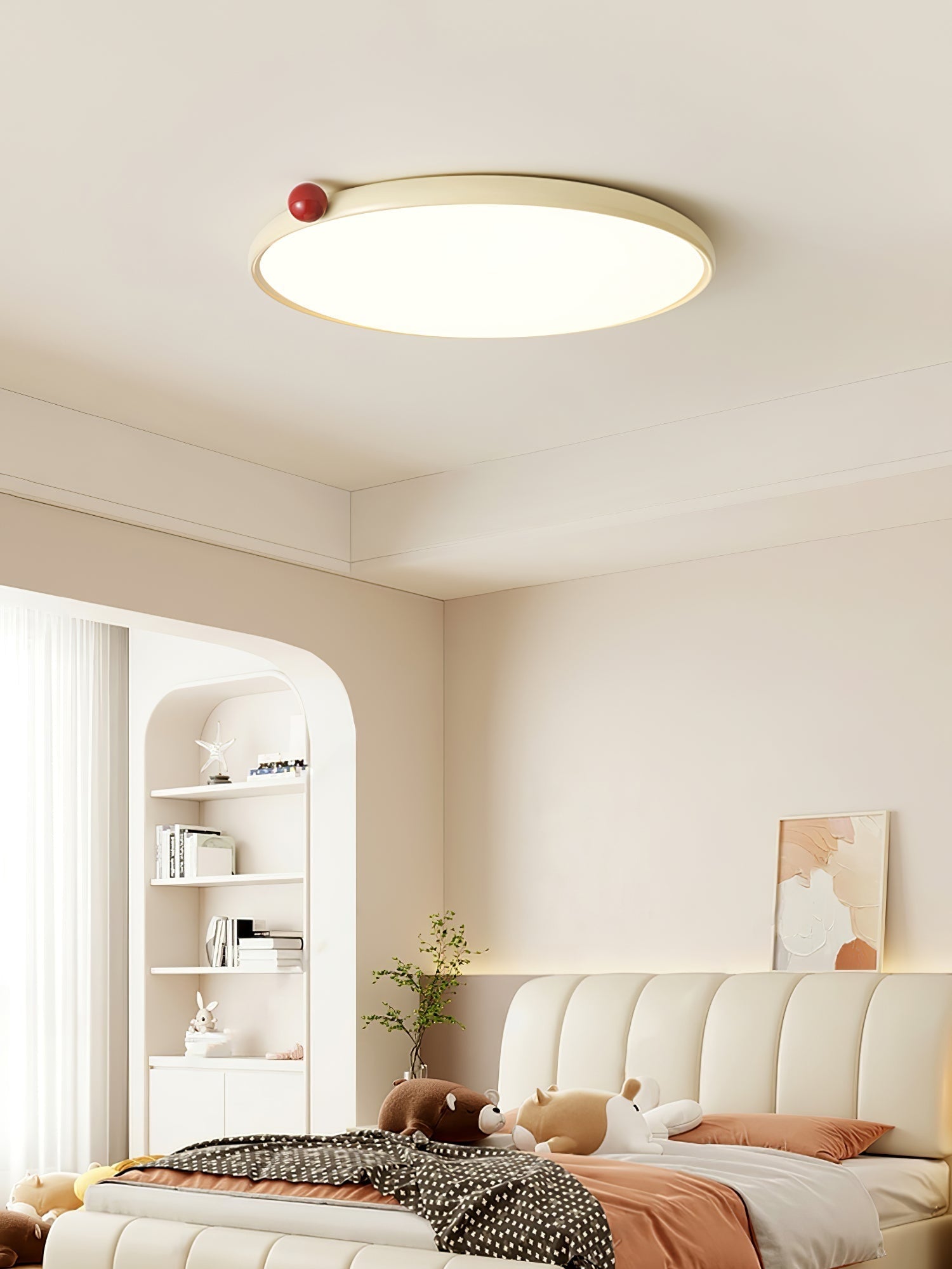 Cream Style Disc Ultra-thin Ceiling Lamp