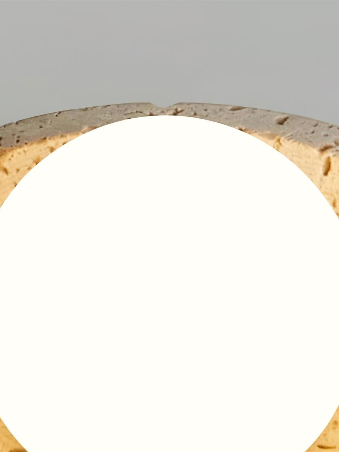 Wabi-Sabi Style Travertine Dome Ceiling Light for Living Room