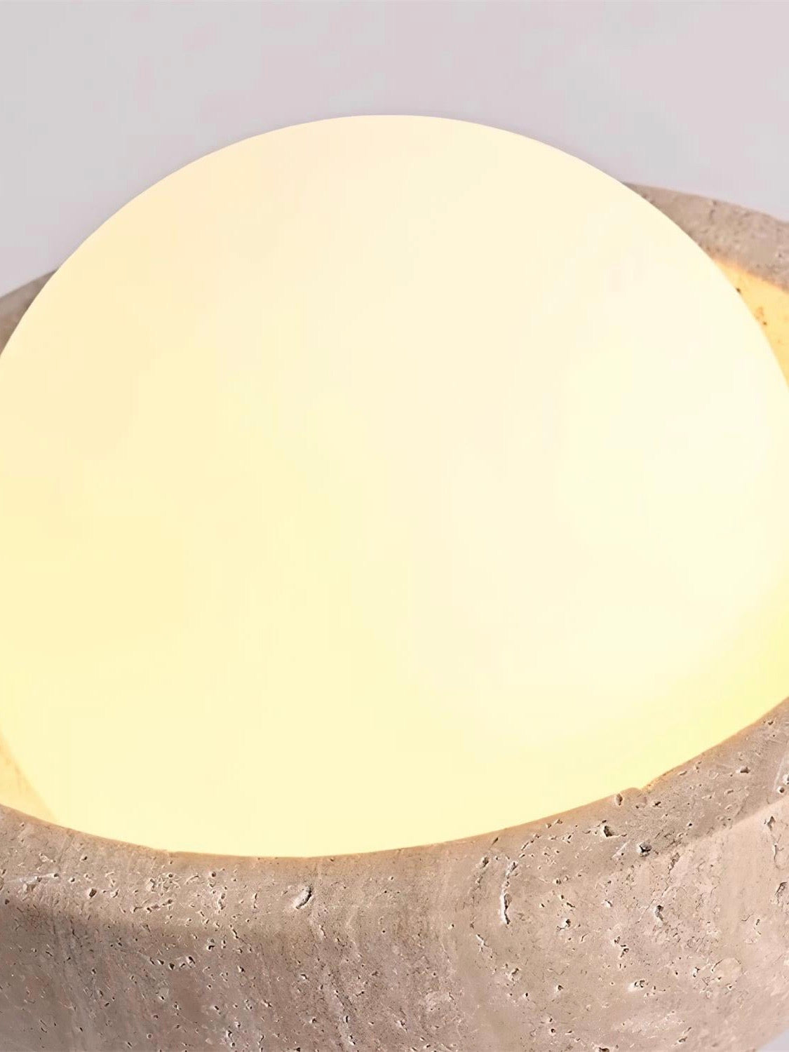 Wabi-Sabi Travertine Dome Ceiling Light