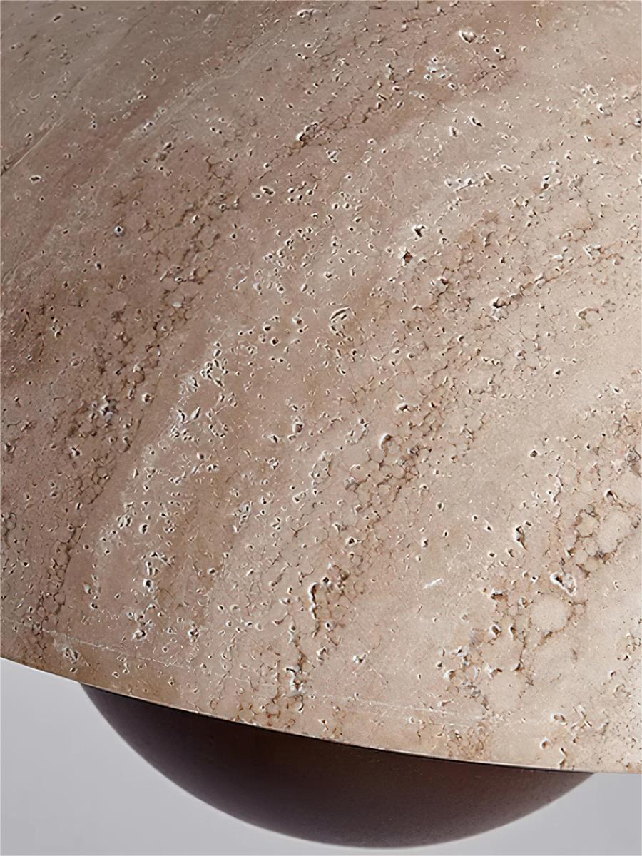 Wabi-Sabi Travertine Flower Bud Pendant Lamp