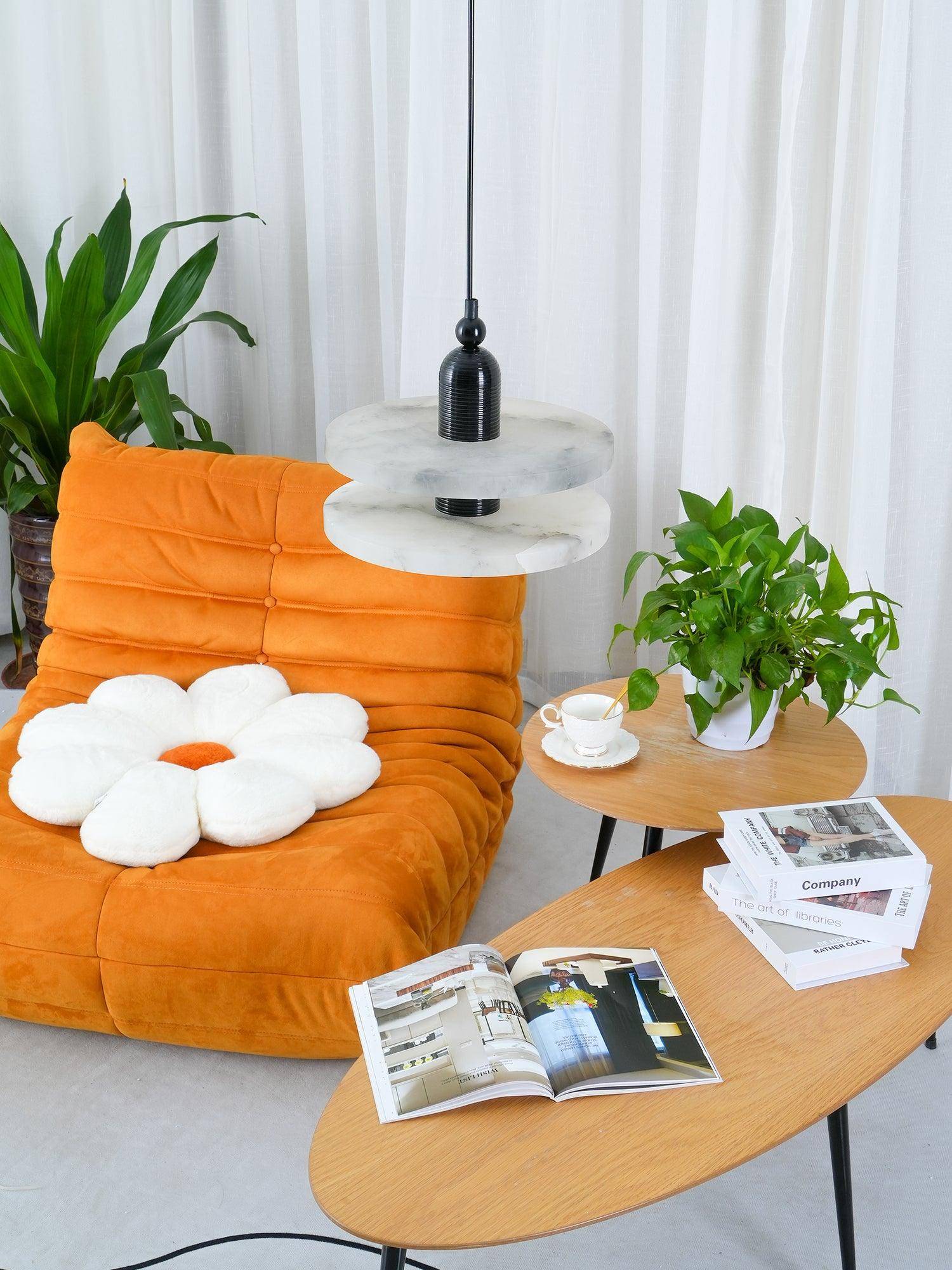 Disc Flying Saucer Marble Pendant Light