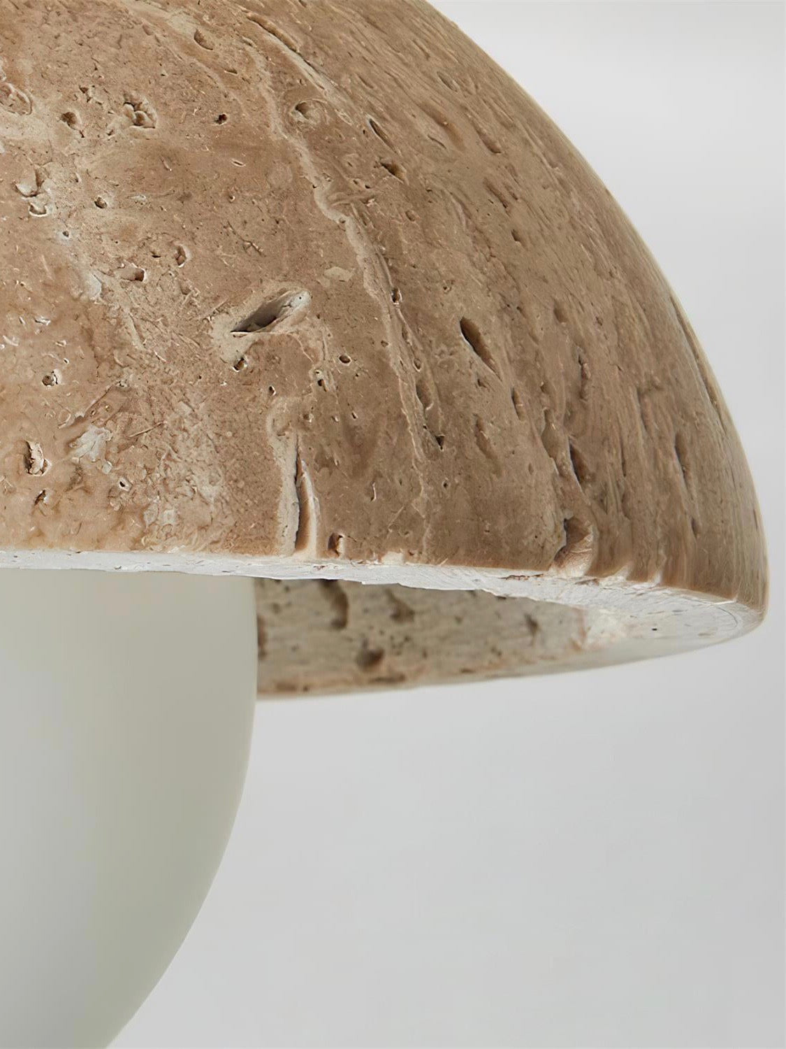 Wabi-Sabi Style Travertine Dome Ceiling Light for Living Room