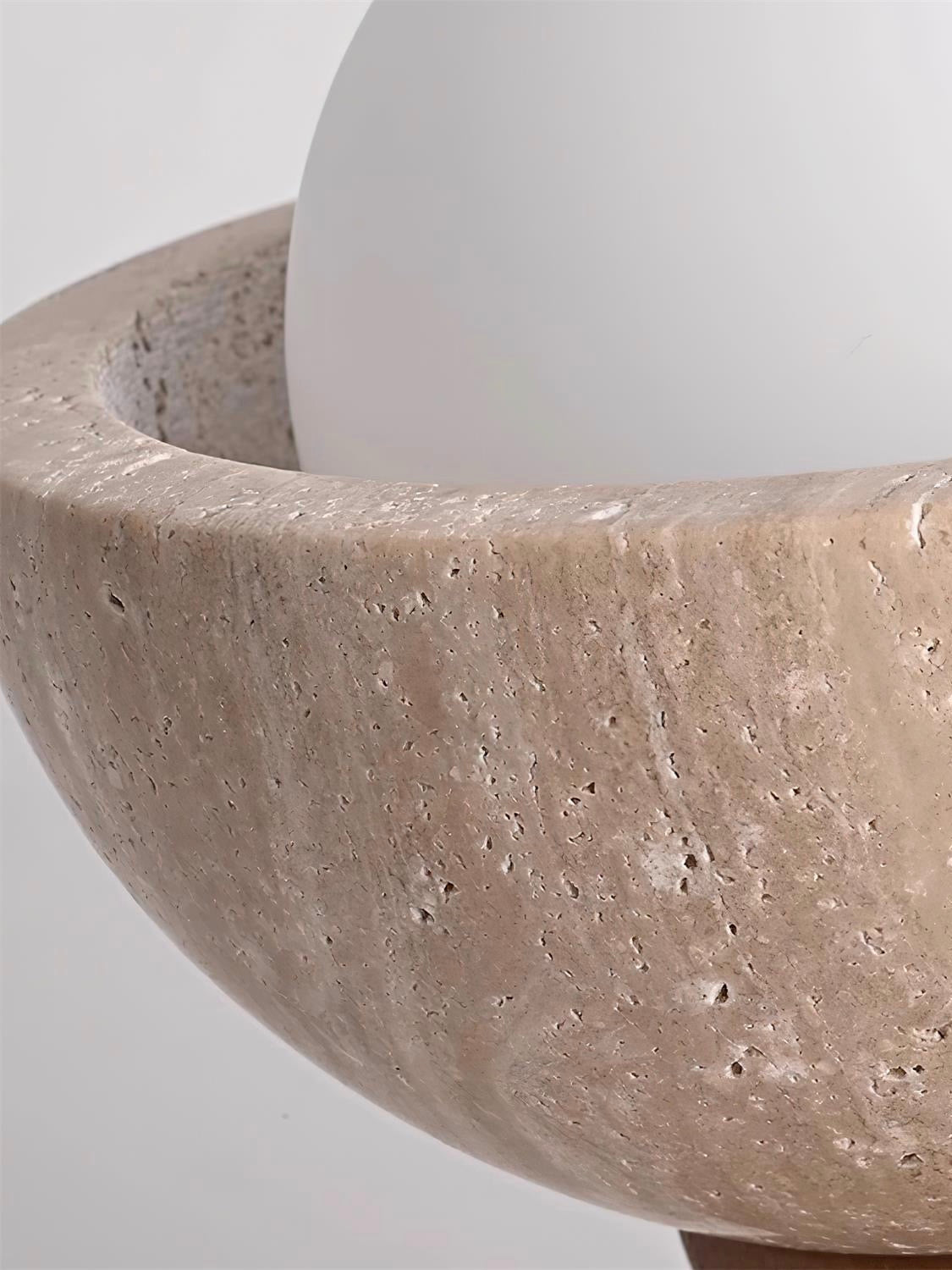 Wabi-Sabi Travertine Dome Ceiling Light