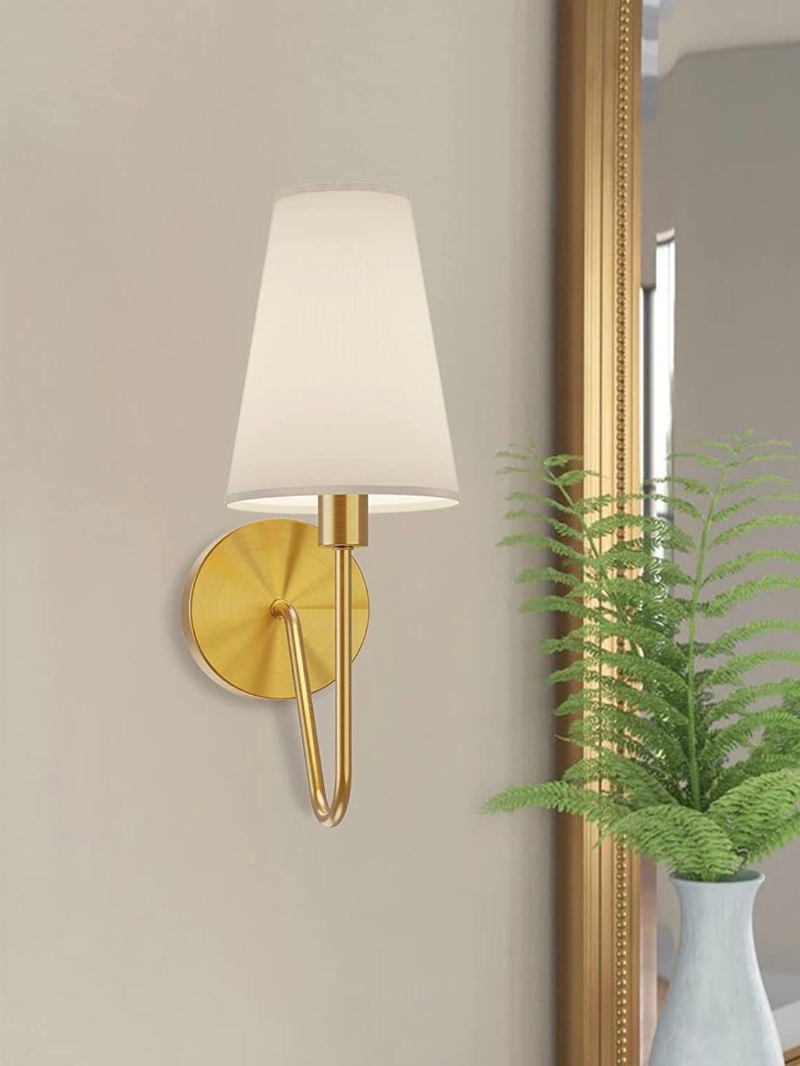 American Iron Fabric Shade Wall Sconce
