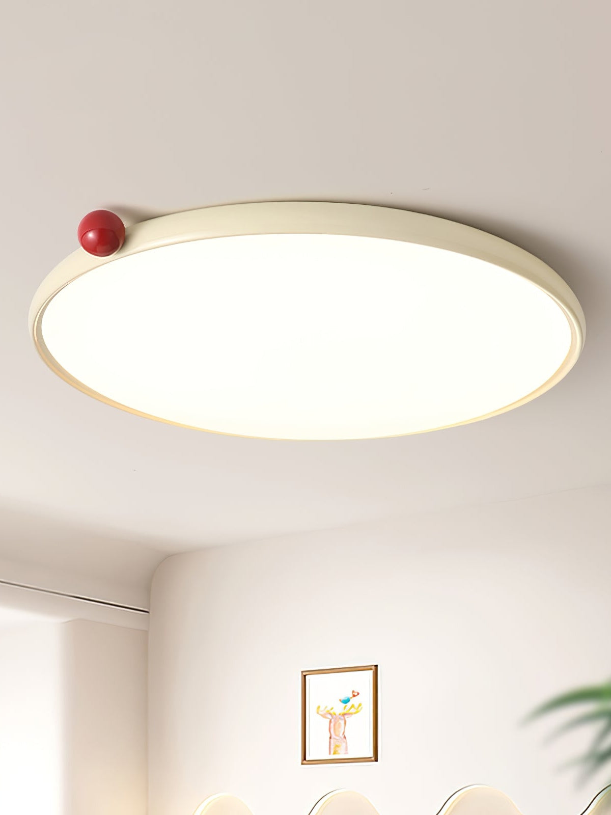 Cream Style Disc Ultra-thin Ceiling Lamp