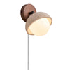 Wabi-Sabi Style Travertine Half-Sphere Wall Lamp