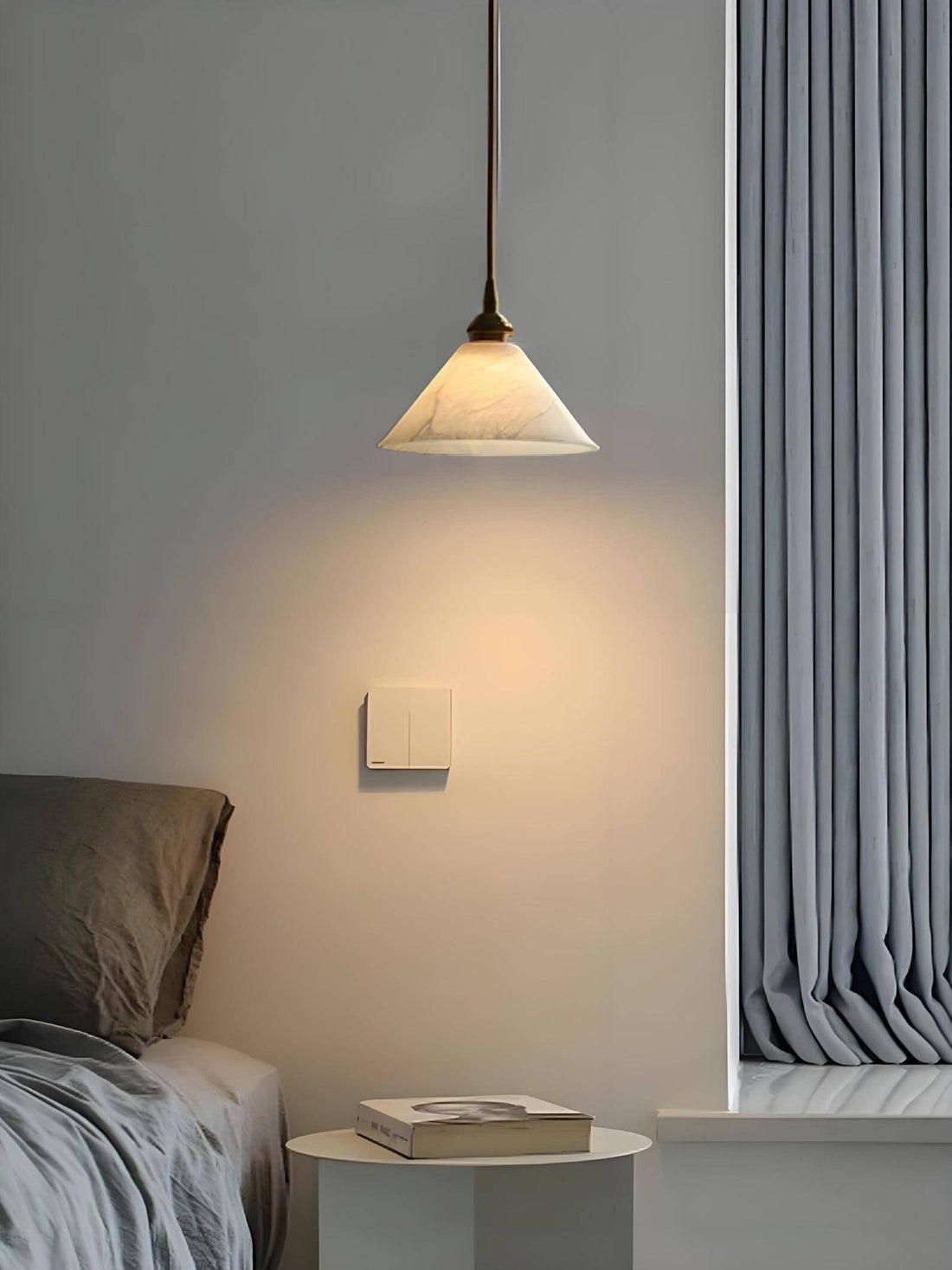 Modern Minimalist Design Brass Marble Pendant Light