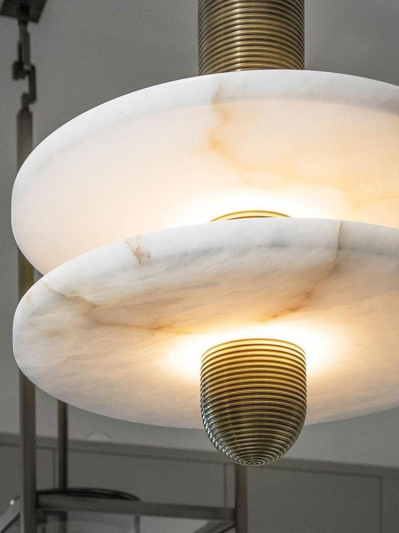 Disc Flying Saucer Marble Pendant Light