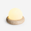 Cream Style Semi-Round Travertine Table Lamp