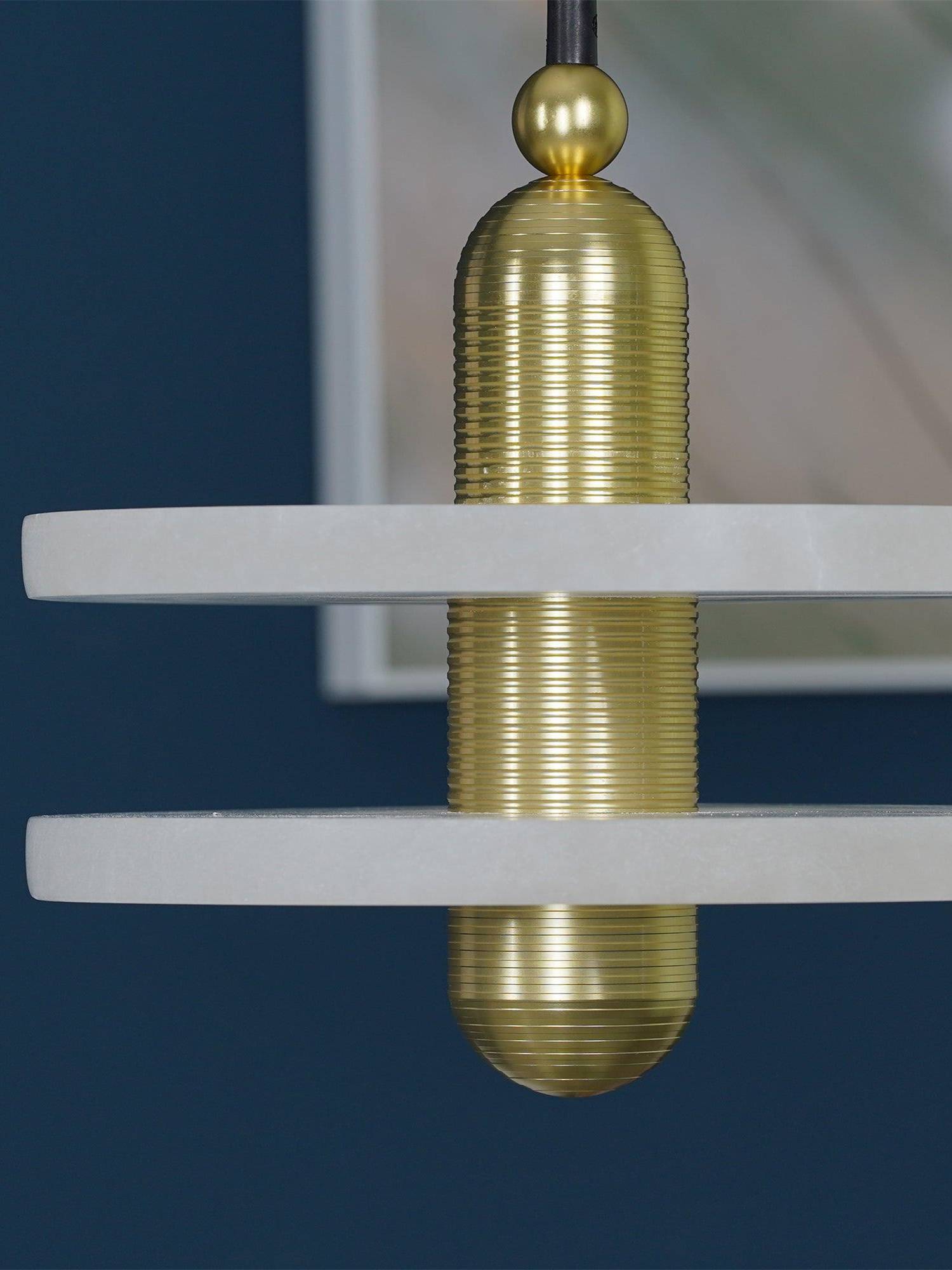 Disc Flying Saucer Marble Pendant Light