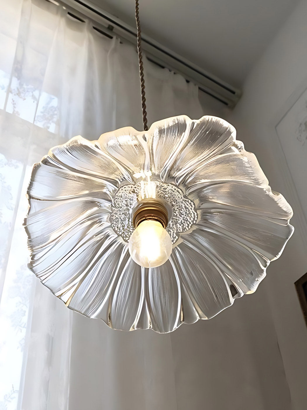 Nordic Flower Glass Pendant Light for Living Room