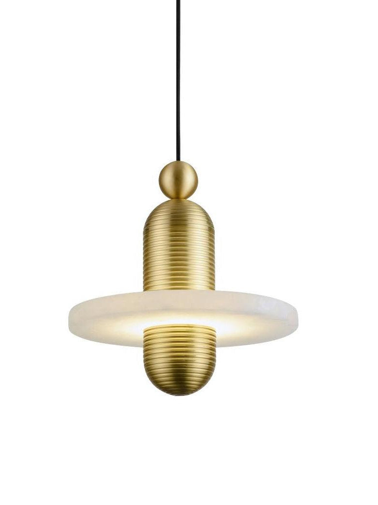 Disc Flying Saucer Marble Pendant Light
