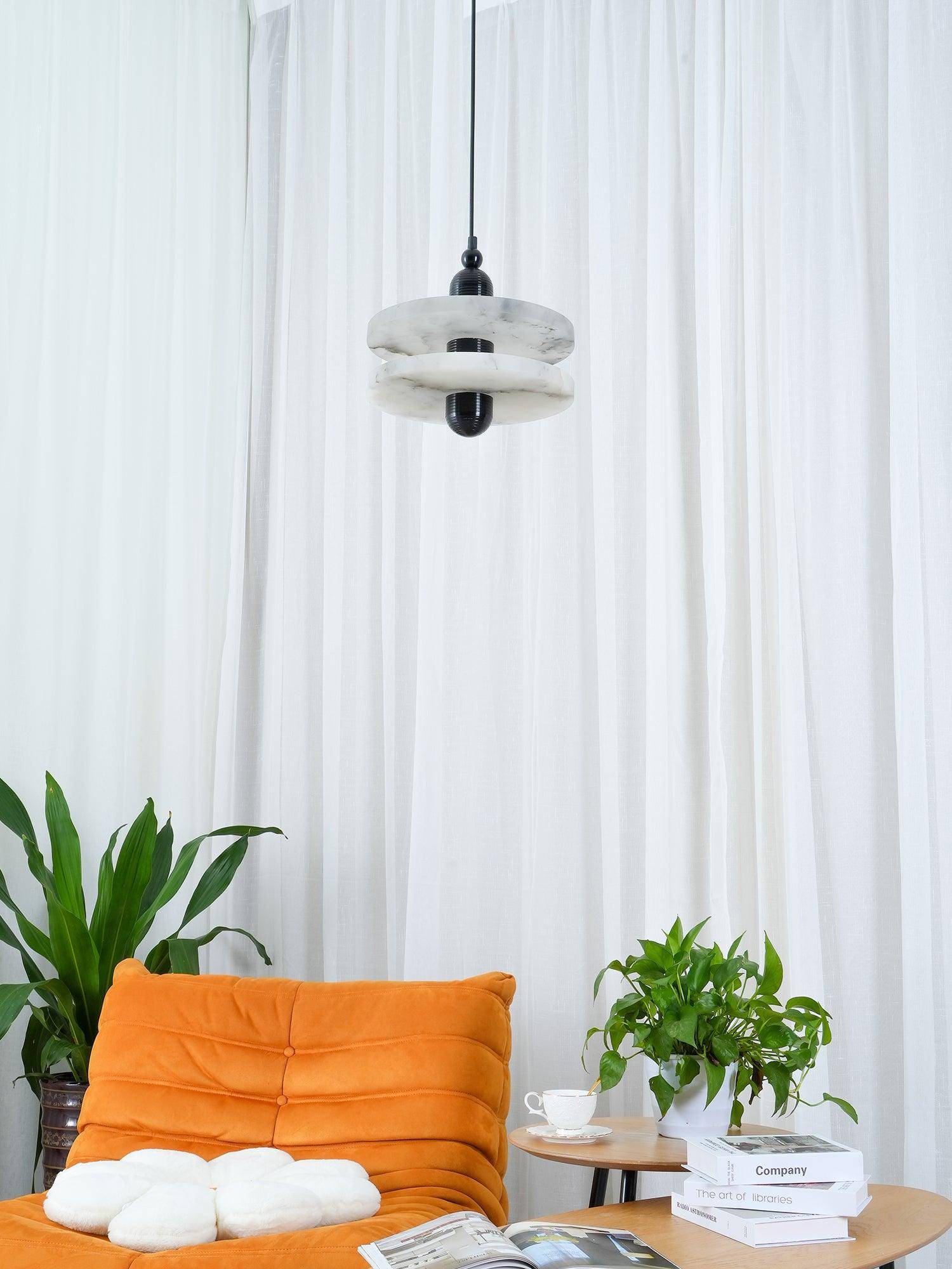 Disc Flying Saucer Marble Pendant Light