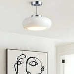 Load image into Gallery viewer, Retro Brass Bauhaus Glass Disc Ceiling Lamp
