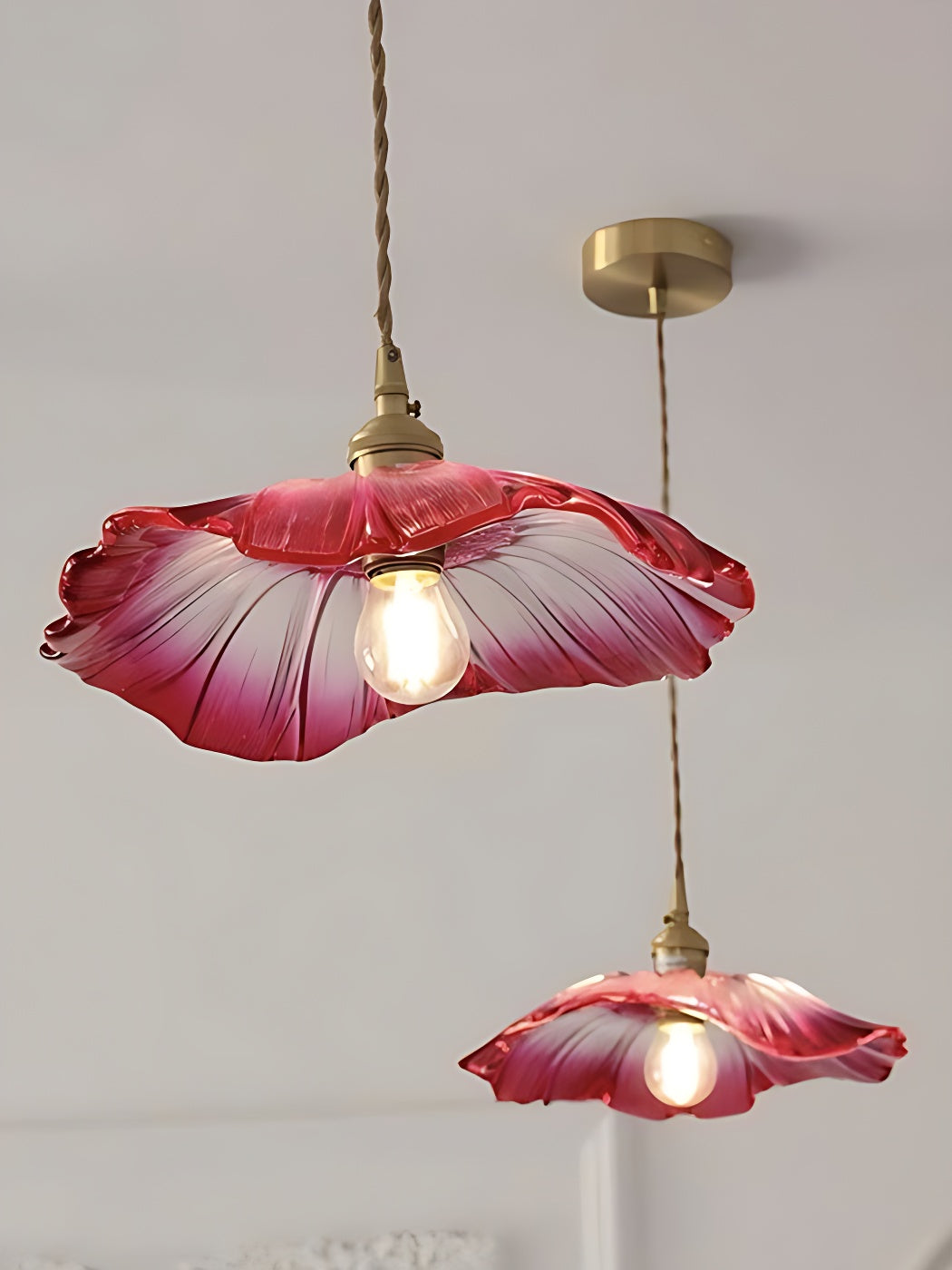 Nordic Flower Glass Pendant Light for Living Room