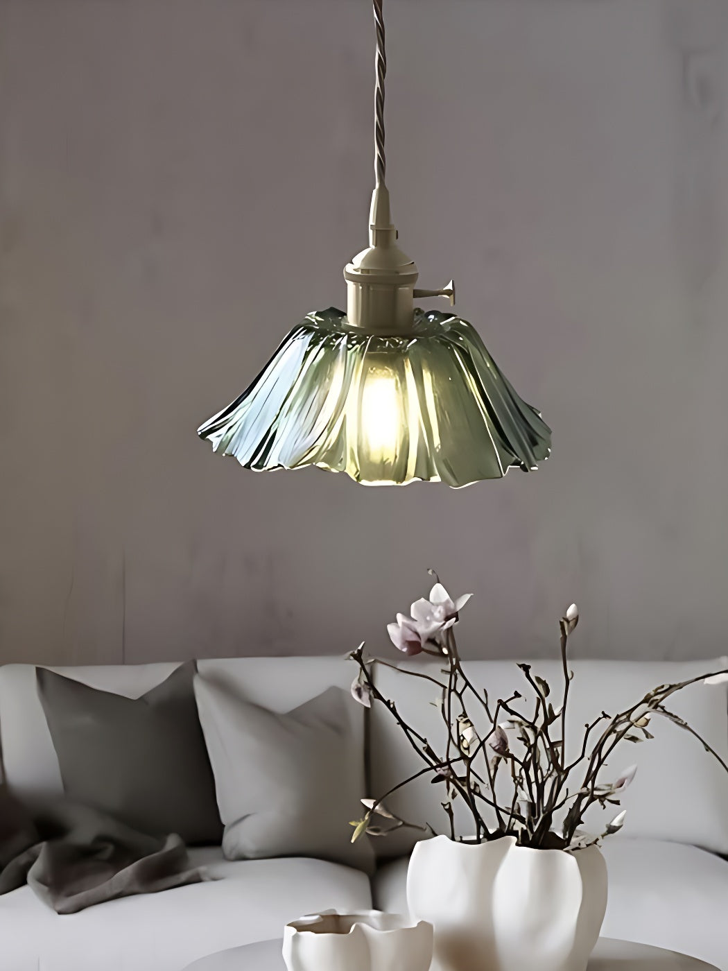 Nordic Flower Glass Pendant Light for Living Room