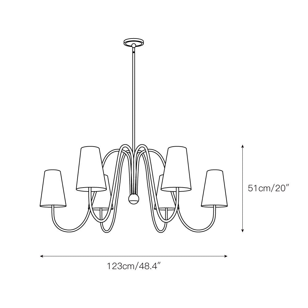 Gianna Curved Chandelier