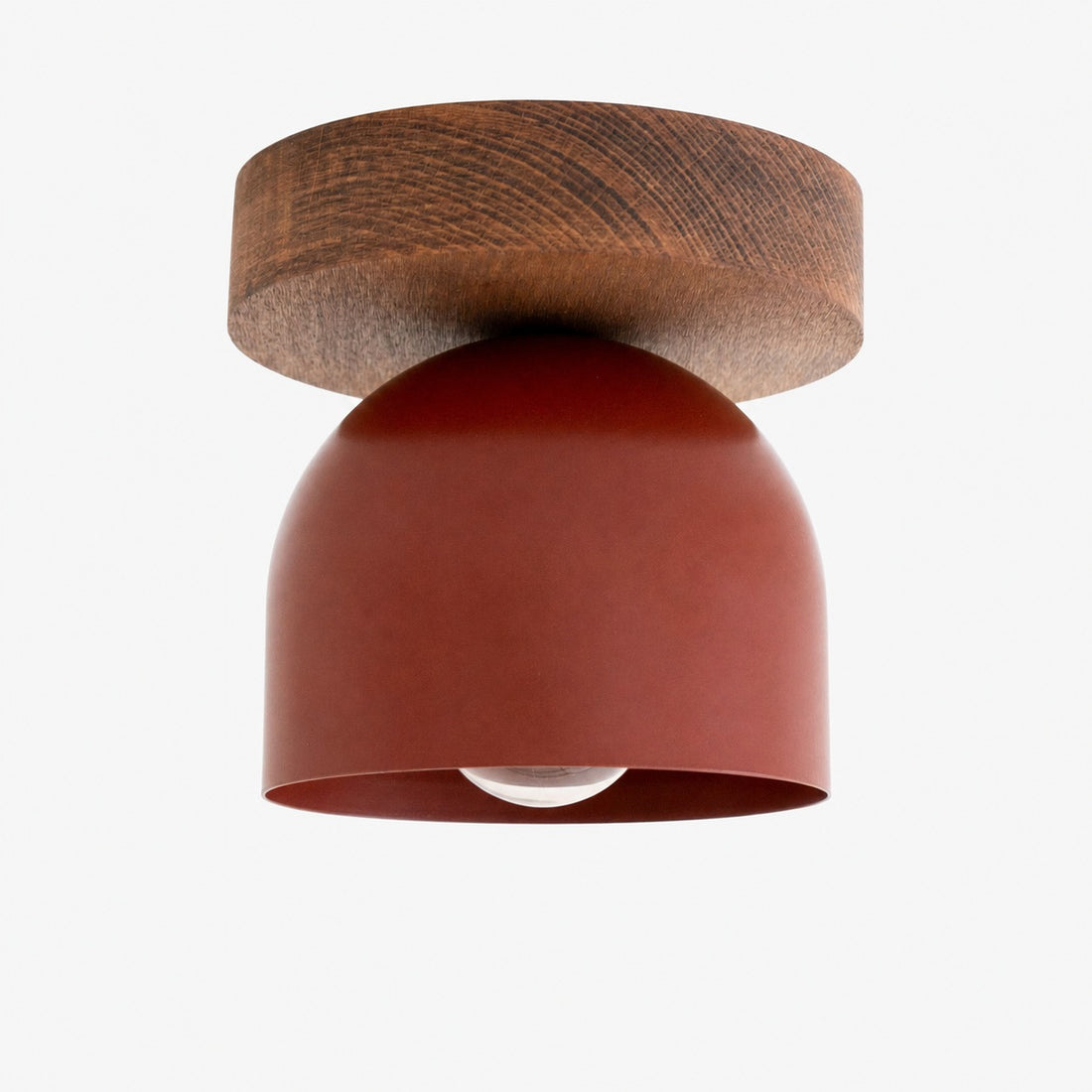 Metio Dome Modern Rustic Ceiling Light - Wooden and Metal Fusion
