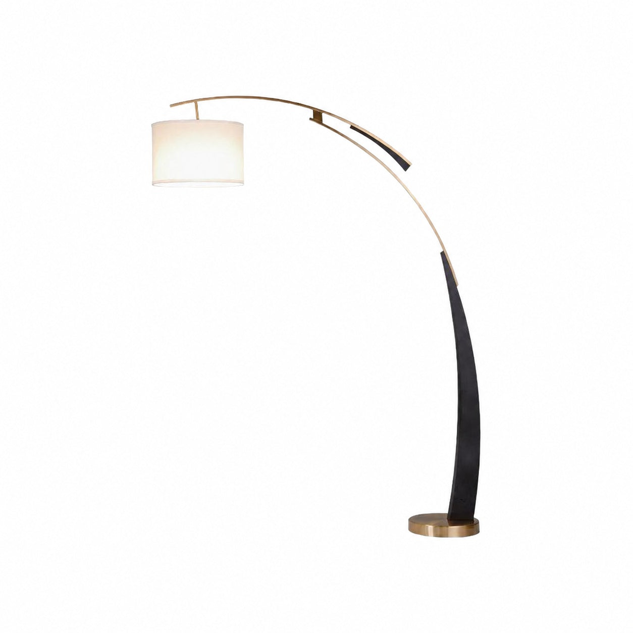 AstraLoop Modern Arc Fabric Floor Lamp - Elegant Sleek Curved Metal Design for Interiors