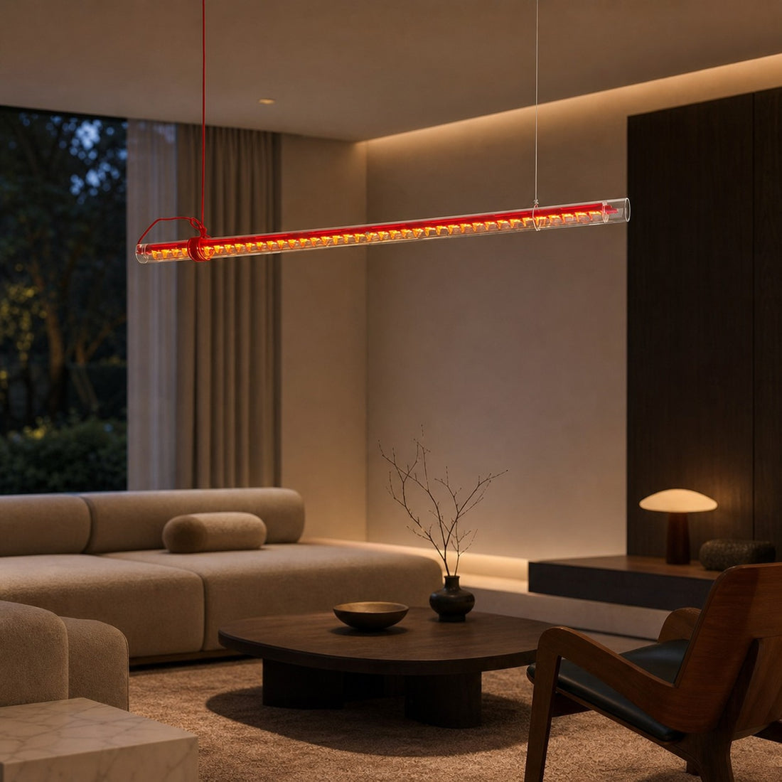 Tubular Linear LED Pendant Lamp