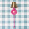 Colorful Single Light Wall Sconce - Brass Accent for Bathroom & Hallway