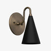 Curva Metal Cone Shade Sconce – Vintage Brass Wall Light for Entryway or Stairwell