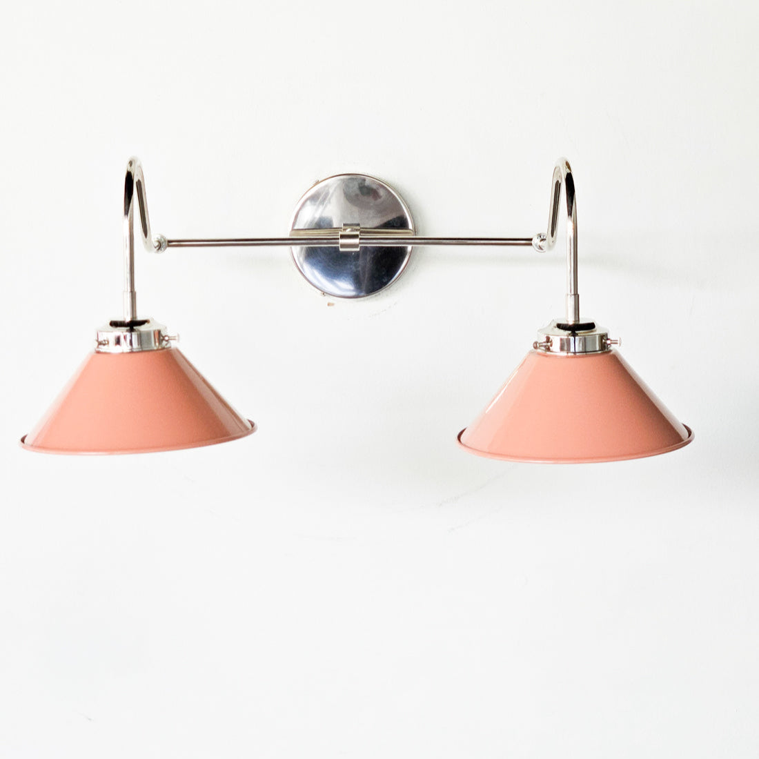 Various Colors Double Wall Sconce Light - Elegant Cone Shade